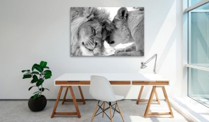 Πίνακας - Lion's Love 60x40 cm - Img 2