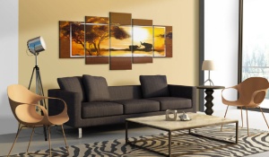 Πίνακας - Meeting at the savannah 100x50 cm - Img 2