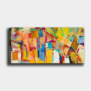 Πίνακας Siena Sunset Πολύχρωμος 50x120 cm - Img 2