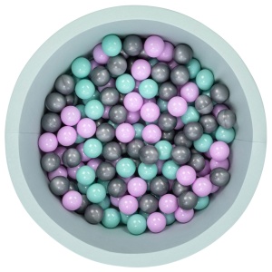 Πισίνα με μπαλάκια Bubble Pops v5 Μέντα 85x85x30 cm - Img 2