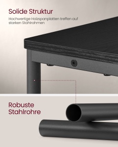 Πλαϊνό τραπεζάκι με πρίζα Vasagle Μαύρο 45x18x58 cm - Img 5