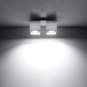 Πλαφονιέρα Quad, Λευκή, 26x11x12 cm - Img 3