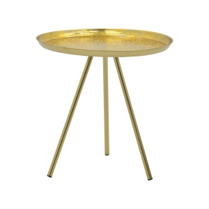 Πλαϊνό τραπεζάκι Jacksie χρυσό μέταλλο 51x51x54 cm