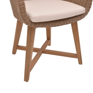 Πολυθρόνα Κήπου Solso Boho Pako World Φυσικό 62x58x78 cm - Img 7