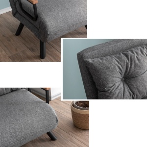 Πολυθρόνα Κρεβάτι Sando Ανοιχτό Γκρι 175x60x60 cm - Img 8