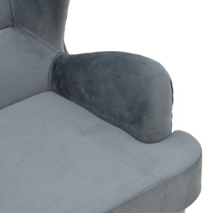 Πολυθρόνα Regalo velvet Σκούρο Γκρι 75x88x85 cm - Img 7