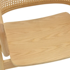 Πολυθρόνα Wenzy από ξύλο masiv φυσικό 58x58x82 cm - Img 8