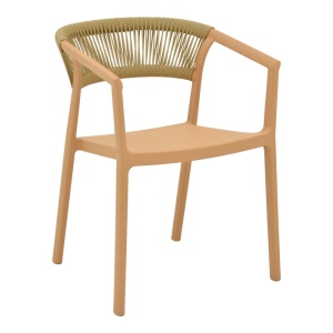 Πολυθρόνα Sillia, Pako World, Cappuccino, 55x52x74 cm