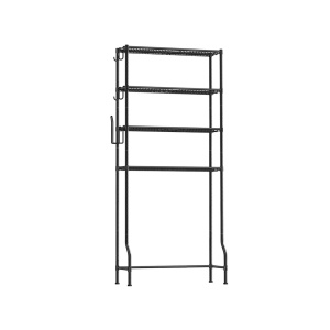 Ραφιέρα μπάνιου πάνω από WC Songmics Μαύρο 83x30x179 cm