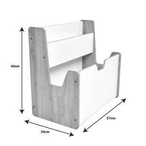 Ράφι Crane MDF λευκό-natural 57x34x44 cm - Img 7