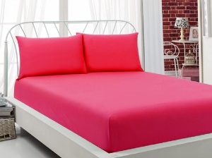 Σεντόνι με Λάστιχο και 2 Μαξιλαροθήκες Majoli Ruby 160x200 cm (100% Βαμβάκι)