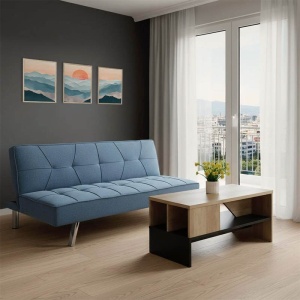 Σετ έπιπλα τραπεζαρίας 2 τεμ. Groove Ανοιχτό Μπλε 175x83x74 cm