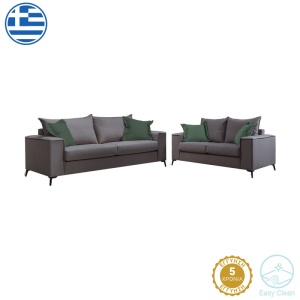 Σετ καναπέδων σαλονιού Verona 2 τεμάχια 2-3 locuri ανθρακί mak14-μαξιλάρια cypress mak07