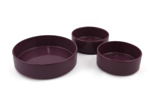 Σετ κεραμικά μπολ (3 τεμάχια) St038003F Βιολετί 14x14x5.5 cm - Img 2