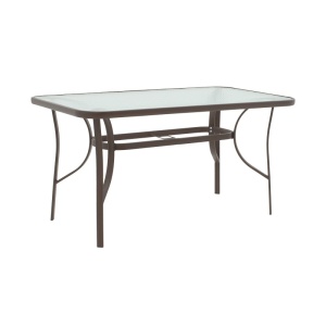 Σετ τραπεζαρίας Sussie-Ensure, Pako World, Μέταλλο, Καφέ, 120x70x70 cm - Img 5