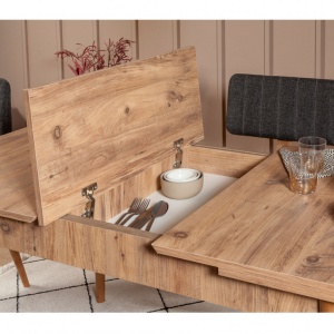 Σετ τραπέζι και καρέκλες 4 τεμάχια Vina 1053 Atlantic Pine-Ανθρακί - Img 13