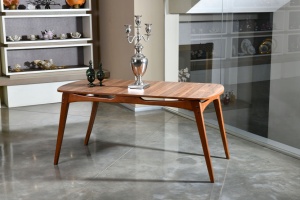 Σετ τραπέζι και καρέκλες 5 τεμάχια Touch Wooden-Κρεμ - Img 8