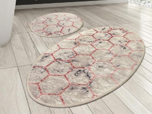Σετ 2 πατάκια μπάνιου Honeycomb