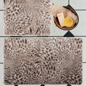 Σετ 2 πατάκια μπάνιου Plush Leopard