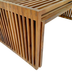 Σετ 2 τραπέζια κήπου Tinnie Boho Pako World Φυσικό 116x60x46 cm - Img 6
