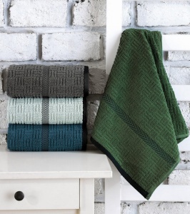 Σετ 4 πετσέτες 50x90, Road Jacquard V2 (Βαμβάκι 100%)