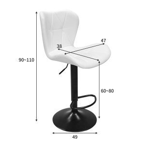 Σκαμπό μπαρ ajustabil Coozy Λευκό 46x47x112 cm - Img 8