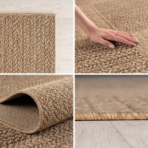 Στρογγυλό Χαλί Timber V5 Μπεζ 120x120 cm - Img 4