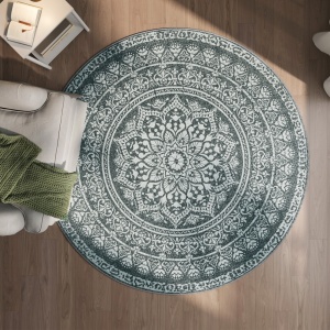 Στρογγυλό Χαλί Songmics Γκρι deschis 160x160 cm - Img 3