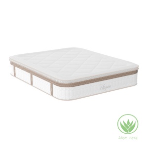 Στρώμα Utopia με ελατήρια pocket και ανώτερη στρώση aloe vera 30 - 32cm 140x200cm