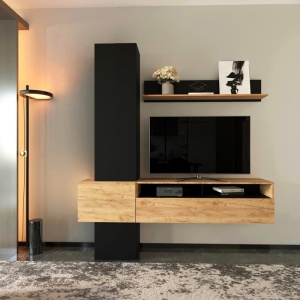 Σύνθεση TV Wendy, Μπεζ, 195.1x37.3x219.1 cm