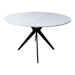 Τραπέζι Orbital, Λευκό, 120x120x76 cm