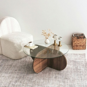 Τραπεζάκι σαλονιού Bubble Walnut