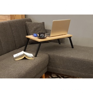 Τραπεζάκι Laptop Gusto Atlantic Pine-Μαύρο