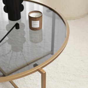 Τραπεζάκι σαλονιού Gold Sun S404F - Gold, Fume - Img 6