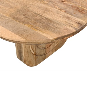Τραπεζάκι σαλονιού Kane boho Φυσικό 110x72x38 cm - Img 5