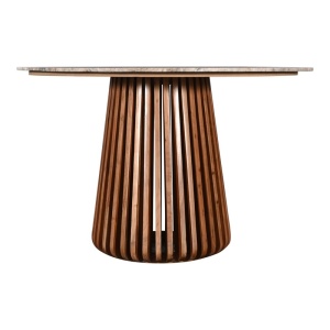 Τραπεζάκι σαλονιού Mable boho Φυσικό 120x120x76 cm - Img 3