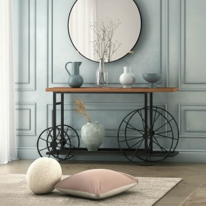 Τραπεζάκι Bike Μαύρο 148x28x85 cm