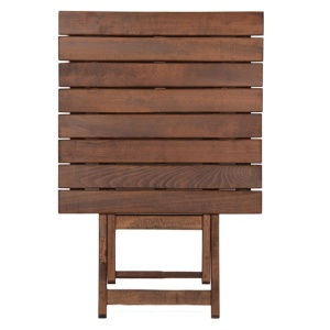Τραπέζι κήπου Retto οξιά σε Καρυδί 70x70x71 cm - Img 2