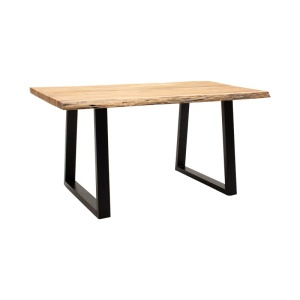 Τραπέζι Boho Miles, Pako World, ξύλο ακακίας πάχος 3.7 cm, Natural, 140x80x76 cm