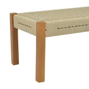 Τραπέζι Uma Boho, Pako World, ξύλο teak, Φυσικό, 150x45x40 cm - Img 6