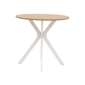 Τραπέζι Xuson MDF Φυσικό με μεταλλικά πόδια albe 80x80x75 cm - Img 2