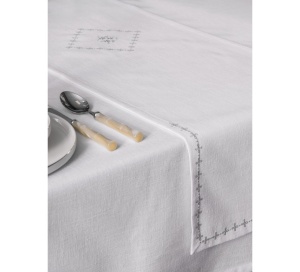 Τραπεζομάντηλο Linen Pera Λευκό, 172x240 cm - Img 3