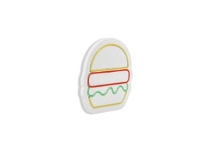 Φωτεινή Διακόσμηση Τοίχου LED Hamburger Πολύχρωμο 28x27x2 cm - Img 8