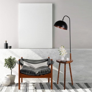 Φωτιστικό Δαπέδου Demet Καρυδί 37x37x60 cm