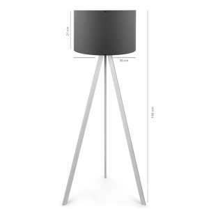 Φωτιστικό Δαπέδου PWL-1060, Pako World, E27, Natural-Ανθρακί, 38x38x140 cm - Img 2