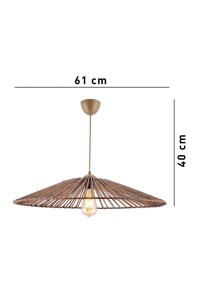 Φωτιστικό οροφής Conic Καφέ 61x61x8 cm - Img 6