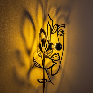 Φωτιστικό Τοίχου Flower Faced, Μαύρη Σκιά - Img 2