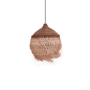 Φωτιστικό οροφής Fiorine abaca σε φυσικό χρώμα 35x35x45+ cm