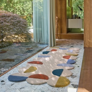 Χαλί διάδρομος Mia Scallop Frame Κεραμιδί, Natural 80x230 cm, Flair Rugs