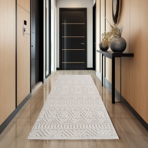 Χαλί Διαδρόμου Helix etno V3 Κρεμ 80x250 cm